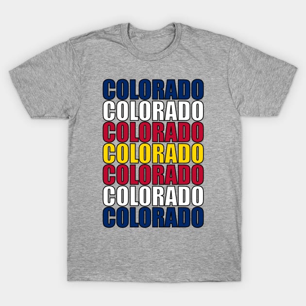 Colorado Typography State Flag T-Shirt by That5280Lady